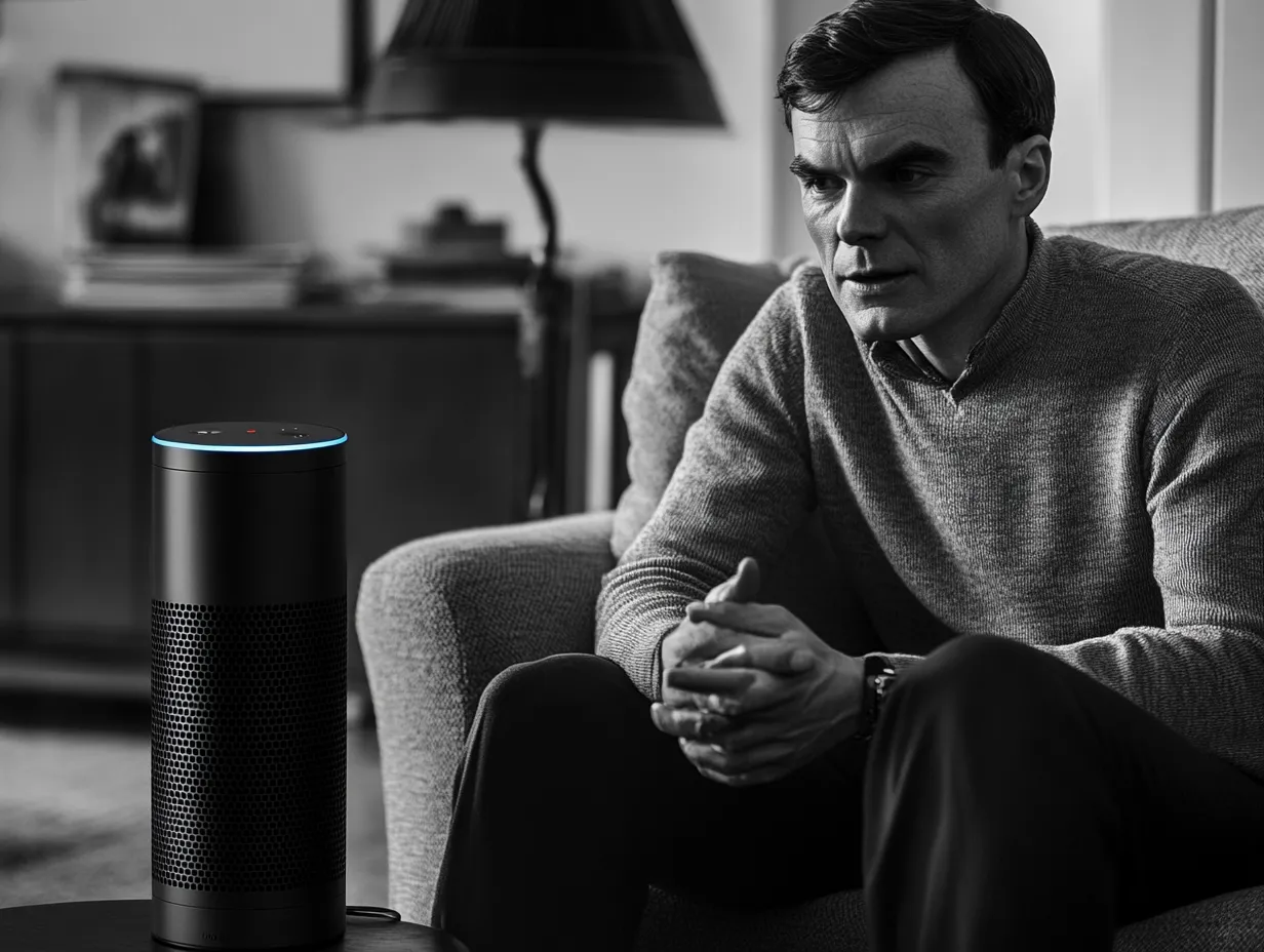 Imaginando a Alan Turing hablando con Alexa. 