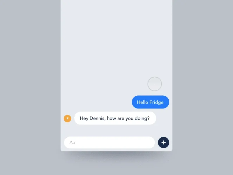 Ejemplo de interacción de un chatbot basado en botones.