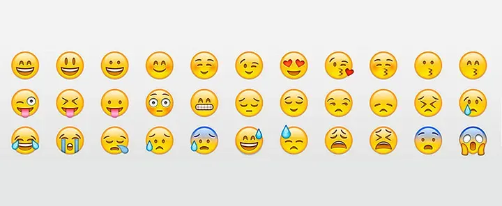 un montón de emojis.
